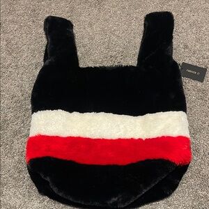 Forever 21 Black Faux Fur Bag with Red and White Accents
(BLOWOUT SALE)